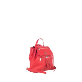 mochila roja de cuero verano 2020 Cruz de la Rosa