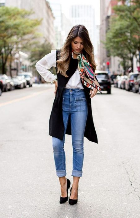 Jeans ajustados con stilettos Zapalook