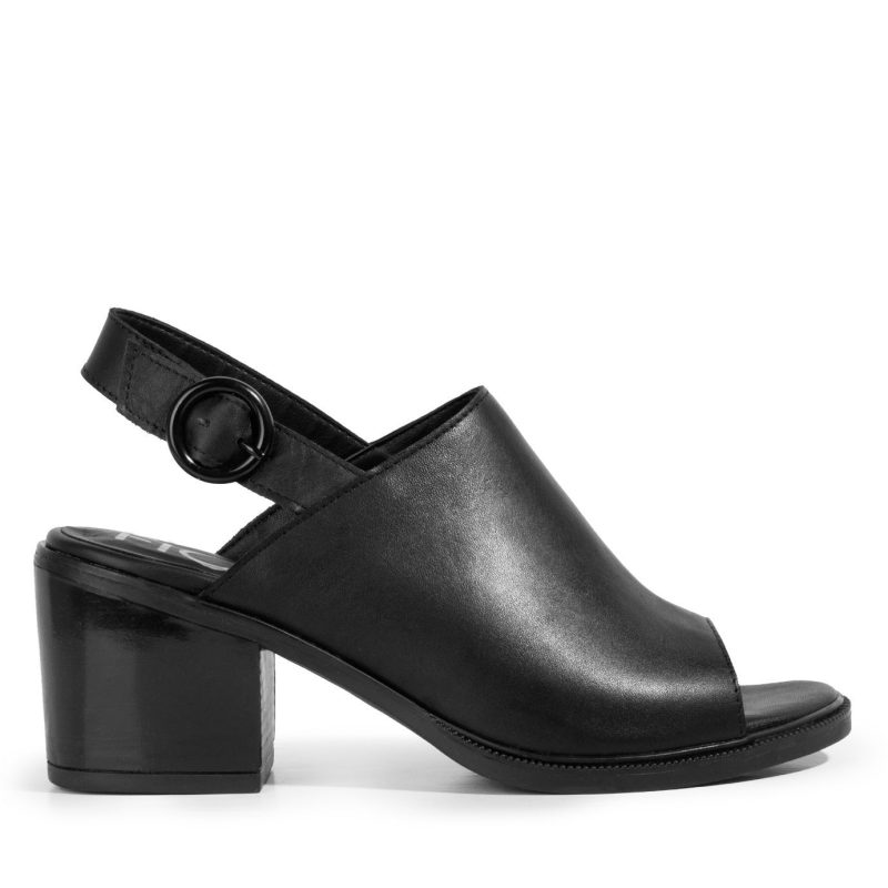 sandalias negras taco medio verano 2023 FIORI calzature