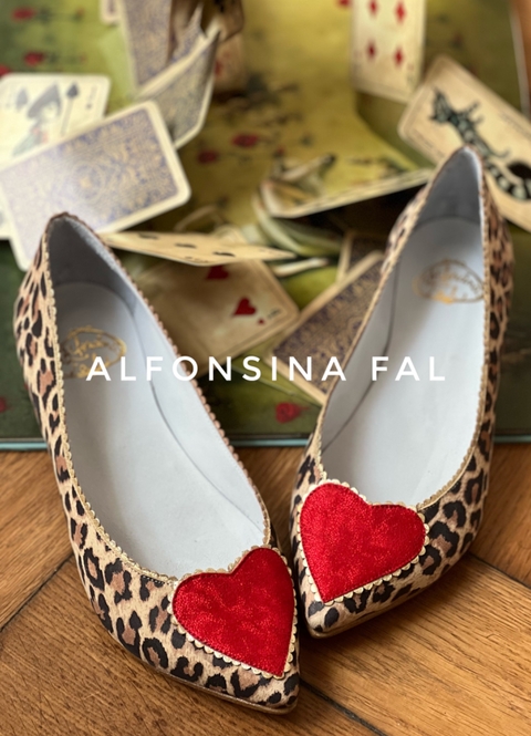 zapatos planos animal print verano 2023 Alfonsina Fal