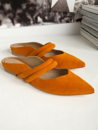 zapatos planos naranja verano 2023 Cestfini