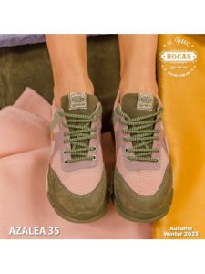 zapatillas verde y rosa invierno 2023 calzados Rocas