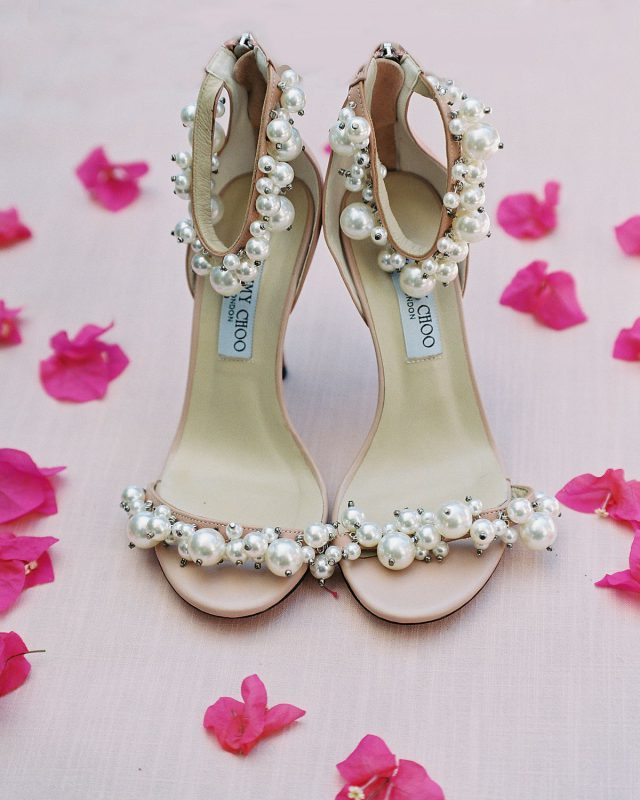 sandalias con perlas